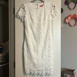 Betsey Johnson White Lace Floral Dress Size 2